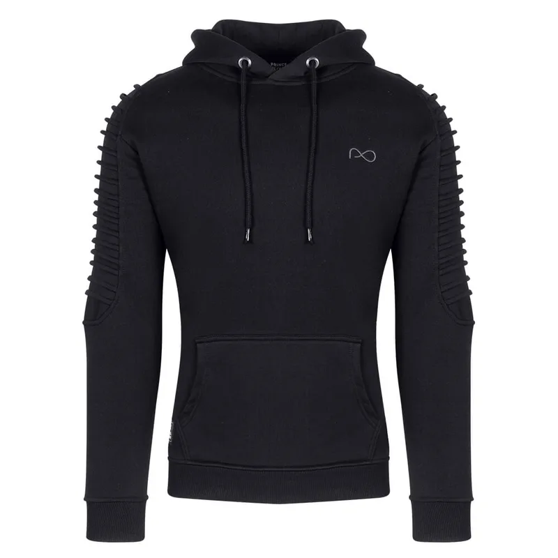 Fashion Φούτερ με Νερβίρ Μαύρο με Κουκούλα (Modern Fit)
