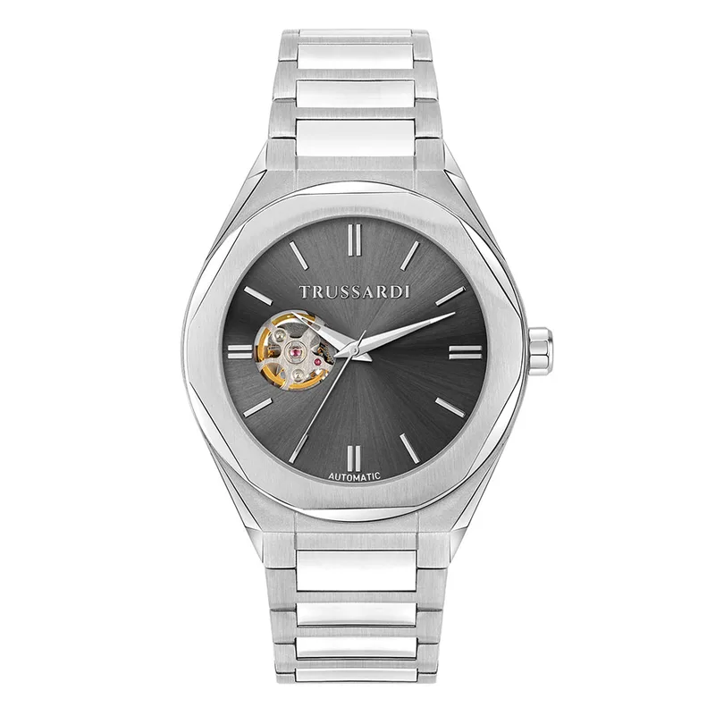 TRUSSARDI T-Big Automatic Silver Stainless Steel Bracelet R2423156002
