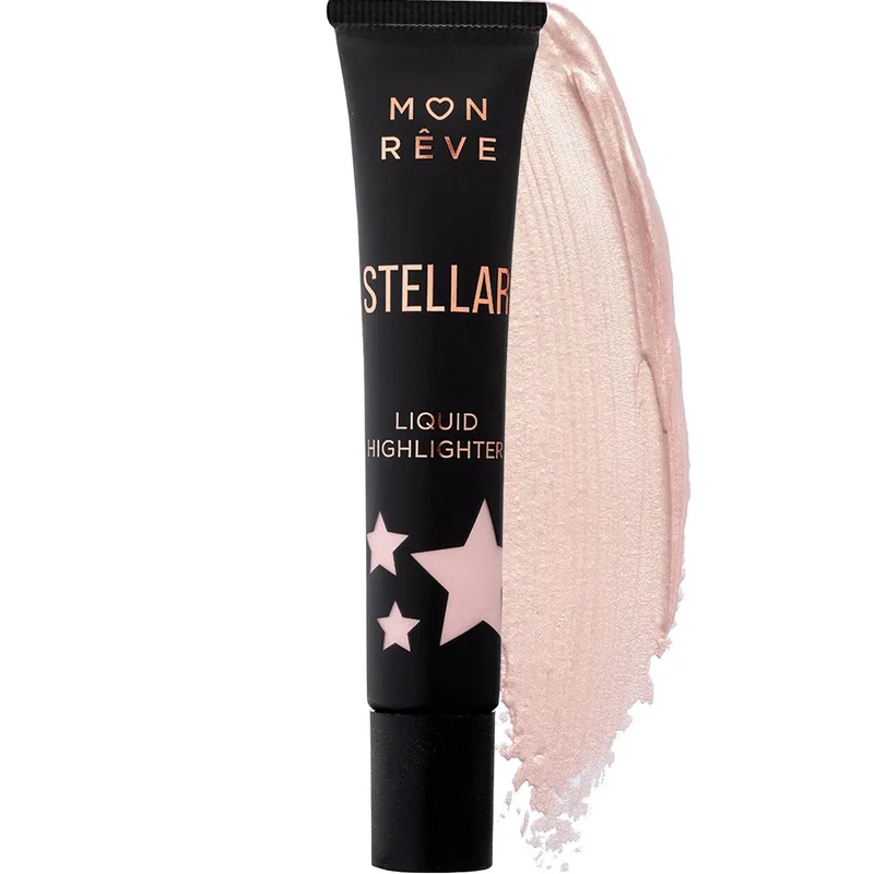 Mon Reve Stellar Highlighter Υγρό Highlighter για Άμεση Λάμψη & Φωτεινότητα με Ιριδίζουσες Μικροπέρλες 18ml - No 01