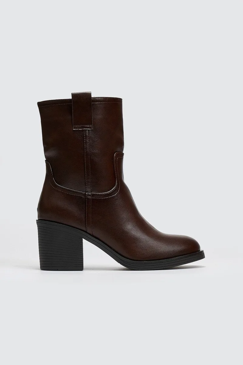 MARQUIIZ Casual Heeled Ankle Boots - 5819 - Καφέ