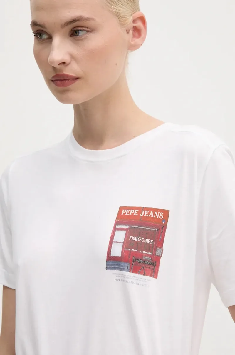 Βαμβακερό μπλουζάκι Pepe Jeans GWENDOLYN
