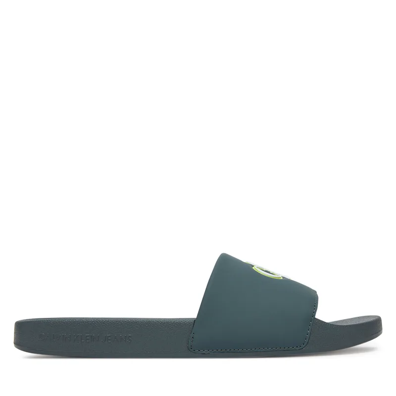Παντόφλες Calvin Klein Jeans Slide Jelly Mono Pu YM0YM01281 Πράσινο