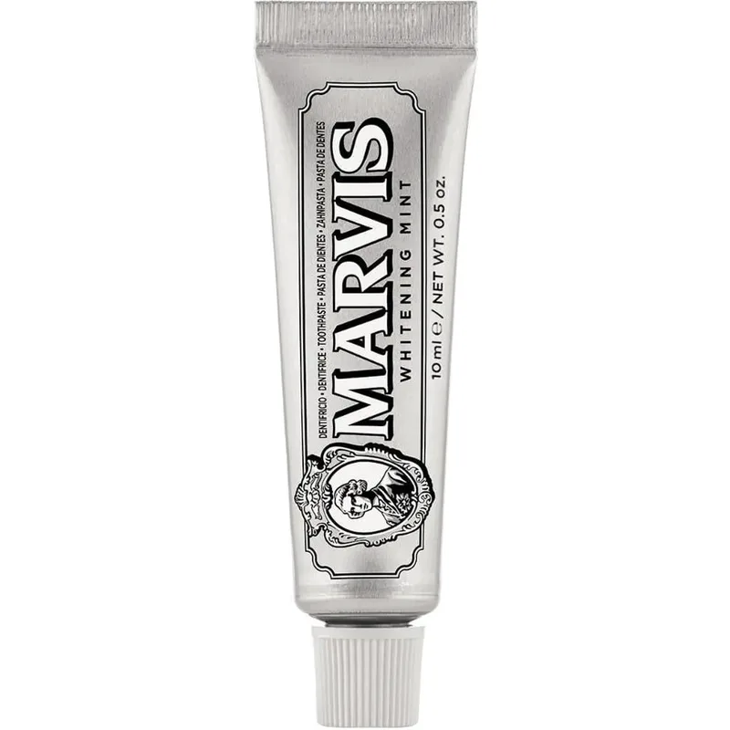 Marvis Whitening Mint Toothpaste Οδοντόκρεμα με Μέντα για την Αποκατάσταση του Φυσικού Λευκού των Δοντιών 10ml