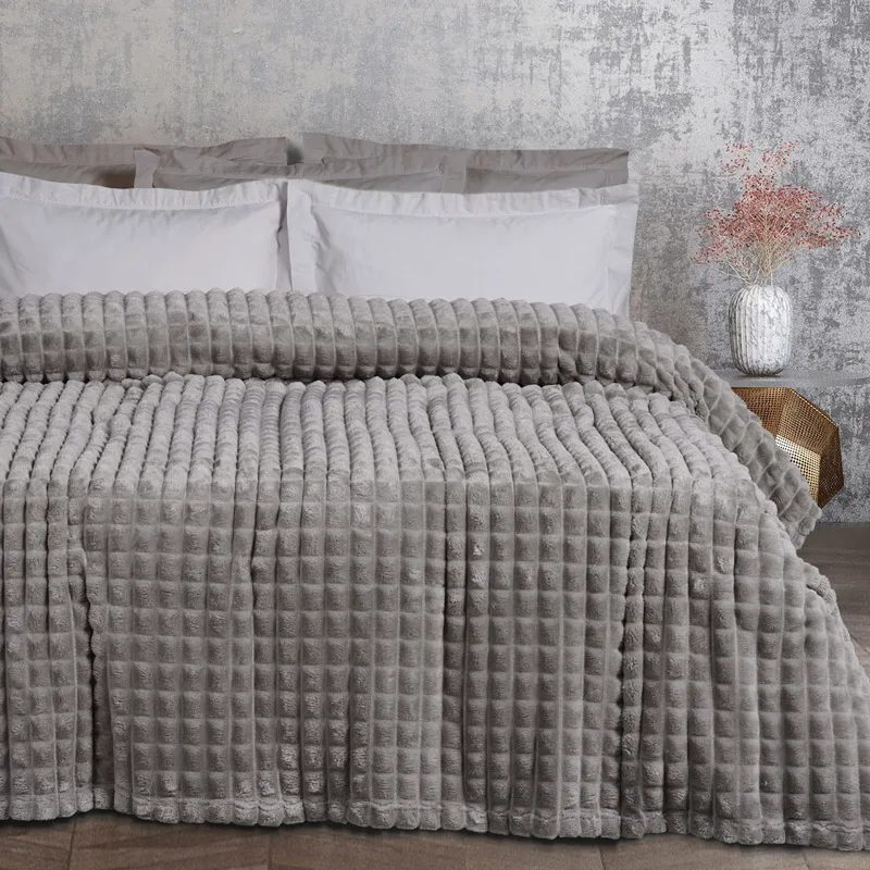 Κουβέρτα Fleece Υπέρδιπλη 220x240 Das Home 1359 Grey 220x240