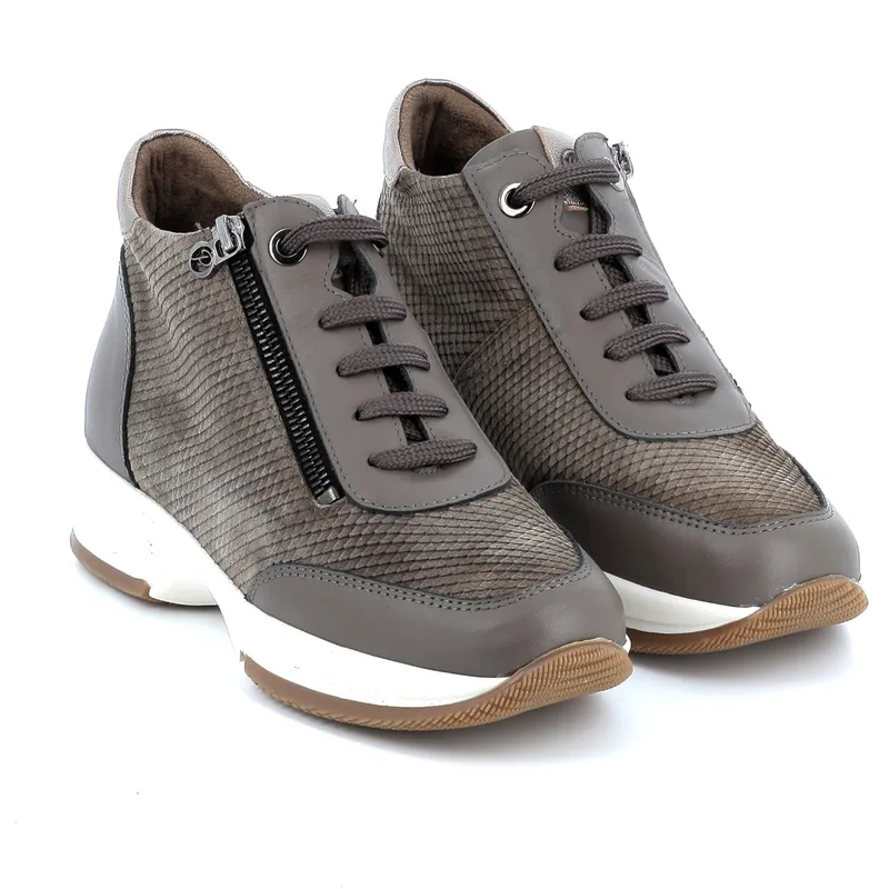 PAREX Sneaker Γυναικείο Δέρμα - 10726024 ΓΚΡΙ - ΓΚΡΙ