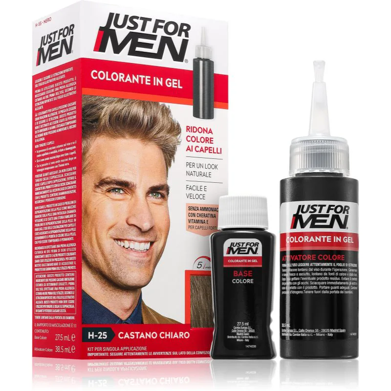 Just for Men Color Kit βαφή για τα μαλλιά με χρώμα για άντρες απόχρωση H-25 Light Brown 1 τμχ