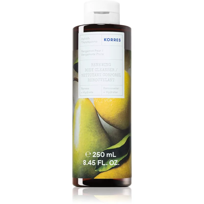 Korres Bergamot Pear απαλό τζελ για ντους 250 ml