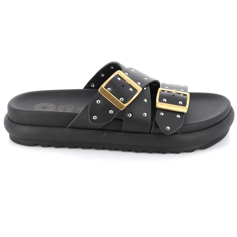Γυναικεία Comfort Παντόφλα Ateneo Χρώματος Μαύρο 9107.B