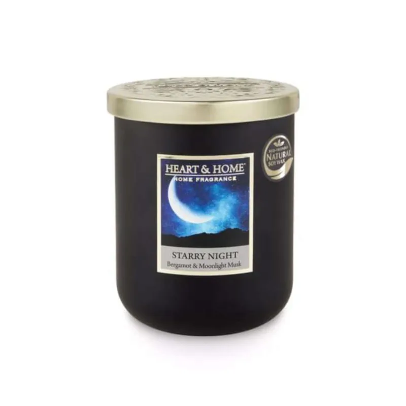 Κερί Αρωματικό Μεγάλο Έναστρη Νύχτα Heart & Home 320gr