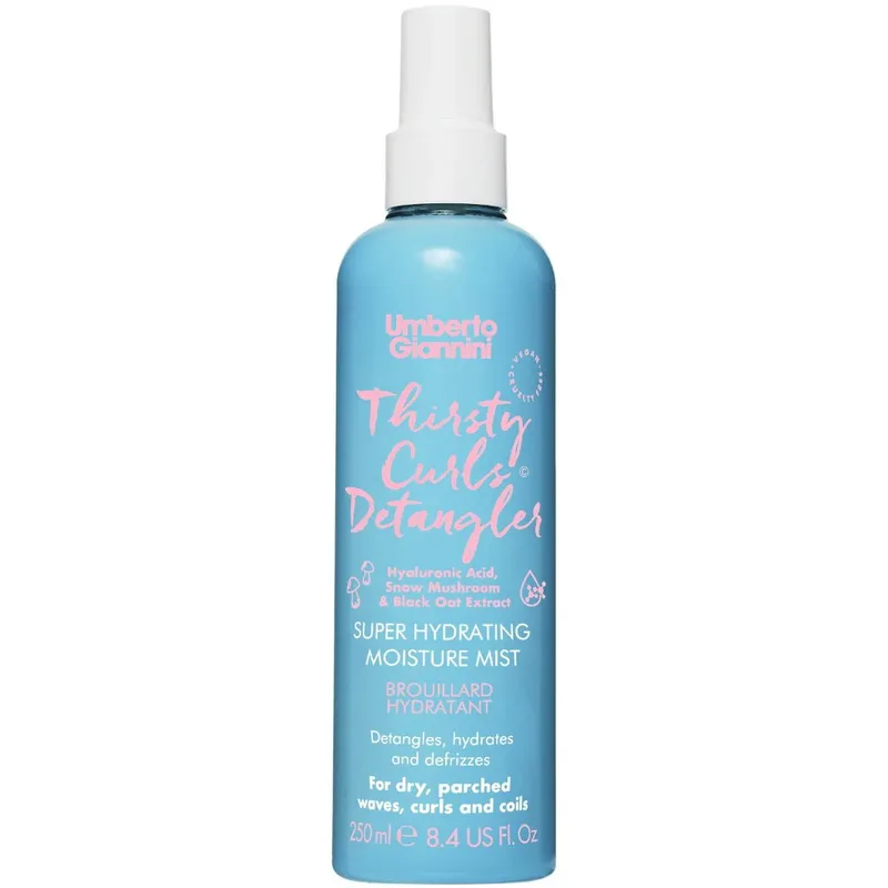 Umberto Giannini Thirsty Curls Detangler Super Hydrating Moisture Spray Μαλακτικό Σπρέι Leave-in που Ξεμπερδεύει τα Ατίθασα Κυματιστά & με Μπούκλες Μαλλιά 250ml