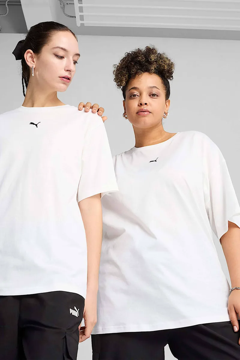 Puma γυναικείο T-shirt με λογότυπο Relaxed Fit "Essentials" - 684971 Λευκό