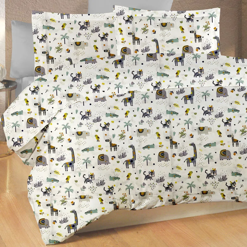 Σεντόνι Μονό Σετ Dimcol Zoo 557 Grey 160x240