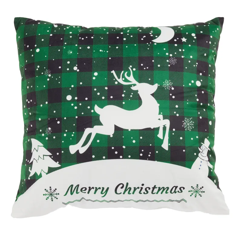 Χριστουγεννιάτικο Μαξιλάρι Polyester 45x45εκ. Christmas 0854 Green Das Home (Ύφασμα: Polyester, Χρώμα: Πράσινο ) - Das Home - 533645450854