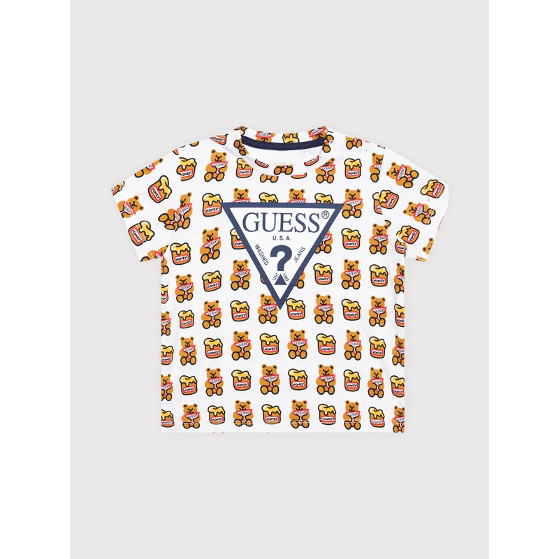 Guess T-Shirt H1YT00 K6YW1 Λευκό Regular Fit
