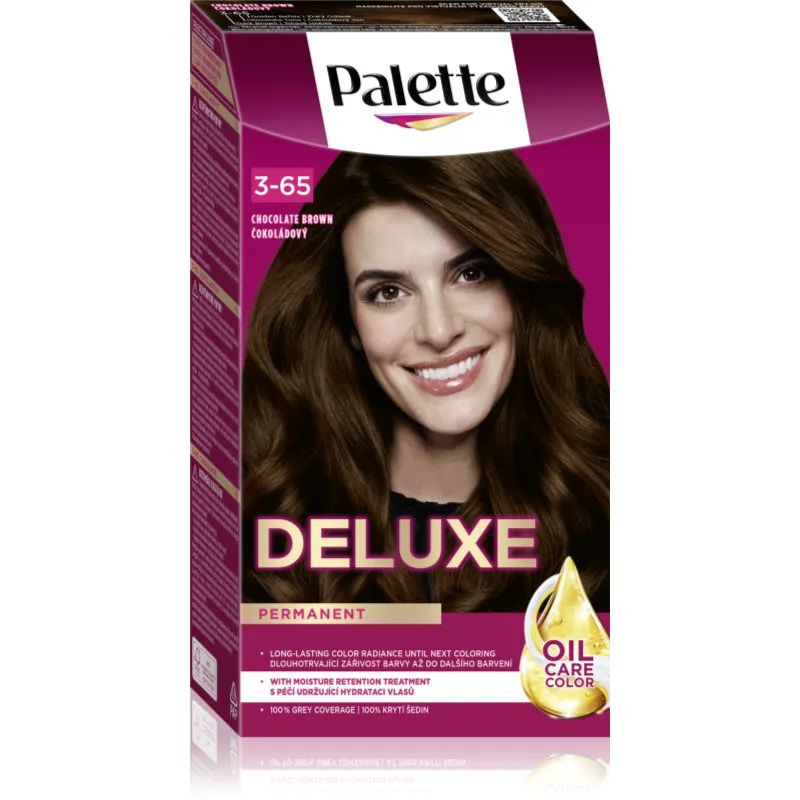 Schwarzkopf Palette Deluxe μόνιμη βαφή μαλλιών απόχρωση 3-65 Chocolate Brown 1 τμχ