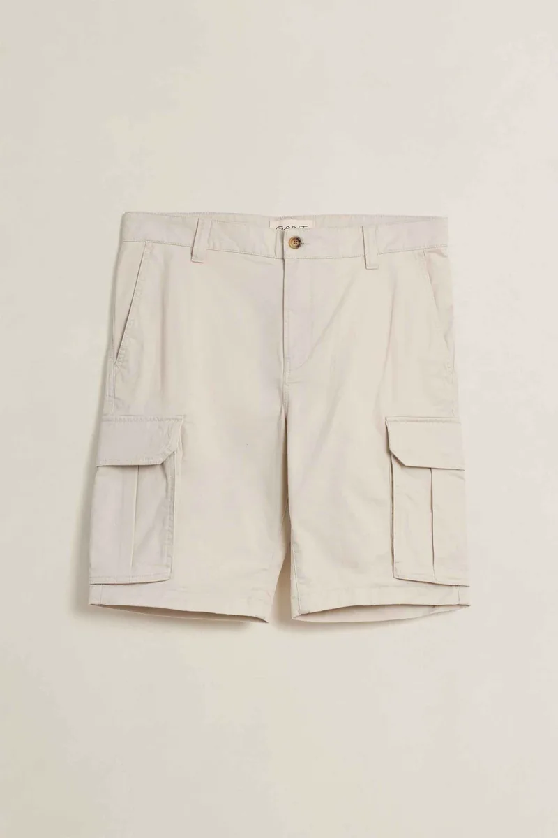 Gant ανδρική βερμούδα cargo Regular Fit - 205630 Εκρού