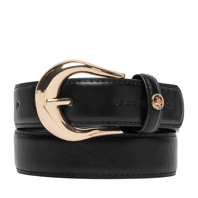 Ζώνη Beverly Hills Polo Club CEO-BHPC-W2-001-SS26 Μαύρο