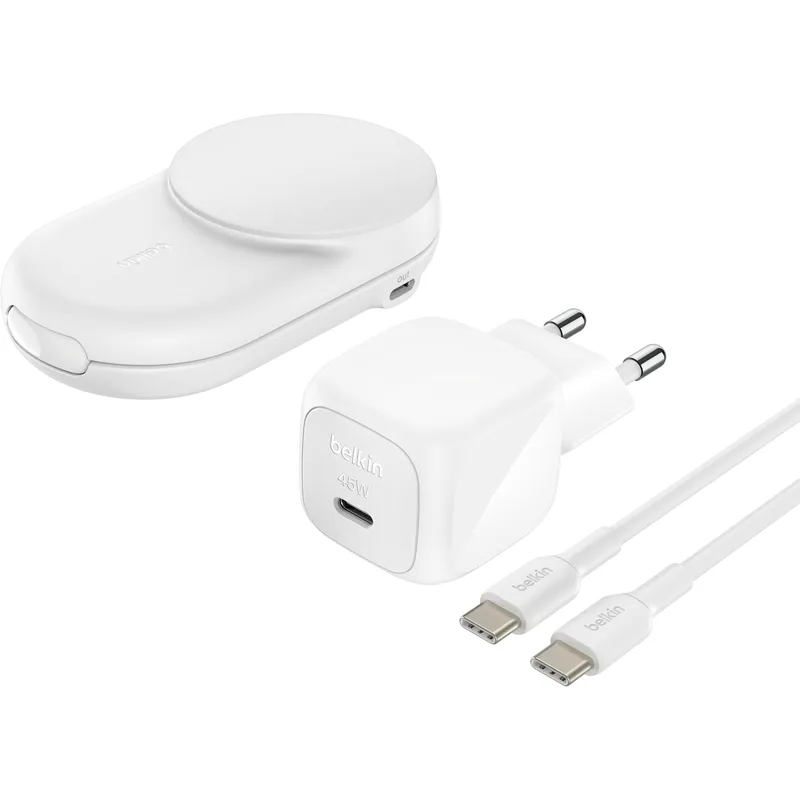 Belkin UltraCharge 25W Qi2 Μαγνητικός Φορτιστής 2-σε-1 WIZ039kqWH