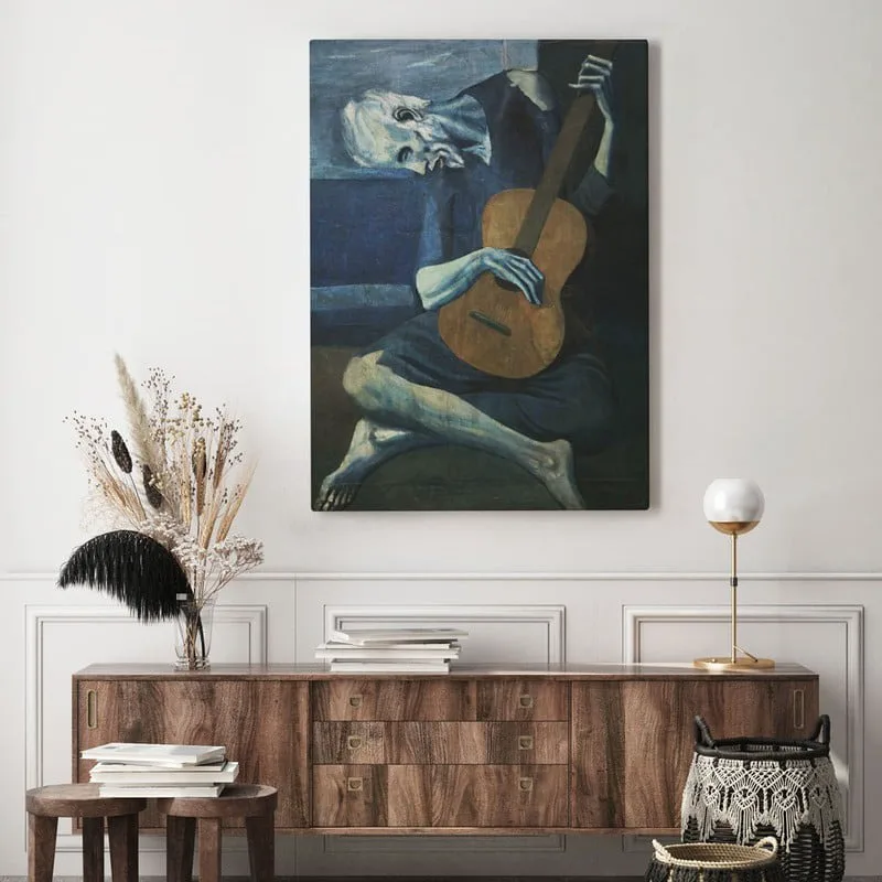Πίνακας σε καμβά PICASSO - OLD GUITARIST