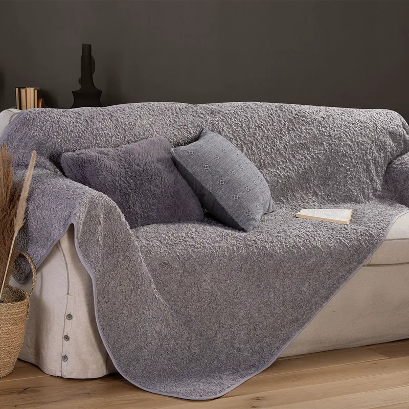 Ριχτάρι Πολυθρόνας Μπουκλέ (180x180) Nef-Nef Homeware Vanjel Grey