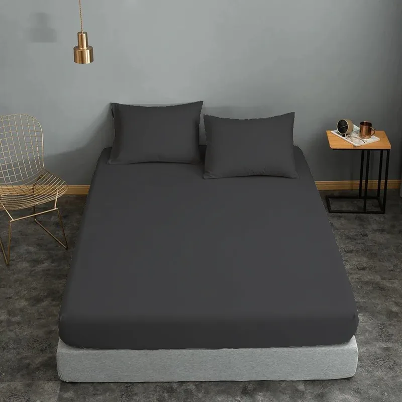 Σεντόνι Μεμονωμένο Polycotton Διπλό Με Λάστιχο 150x200+22εκ. Anthraces Komvos Home 7002188-48F (Τύπος κατωσέντονου: Με Λάστιχο, Ύφασμα: 50% Cotton-50% Polyester, Χρώμα: Ανθρακί, Μέγεθος: Διπλά) - KOMVOS HOME - 7002188-48F