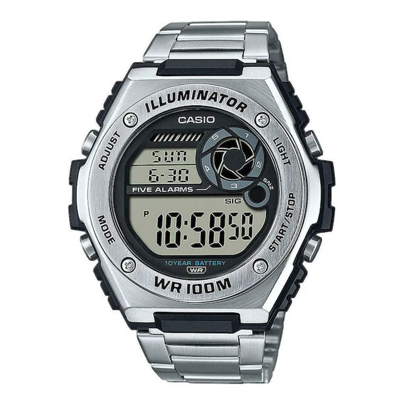 CASIO Standard Chronograph Silver Stainless Steel Bracelet MWD-100HD-1AVEF