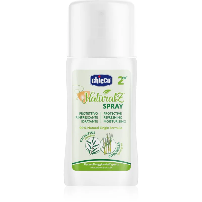 Chicco NaturalZ Protective Spray προστατευτικό και αναζωογονητικό σπρέι κατά των κουνουπιών 2 m+ 100 ml