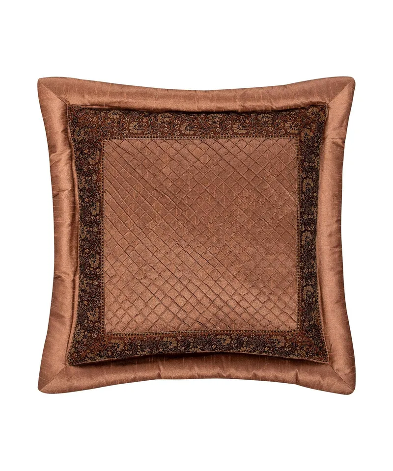 Μαξιλαροθήκη Διακόσμησης Silk Fashion Μπουρλέ Καφέ 45x45