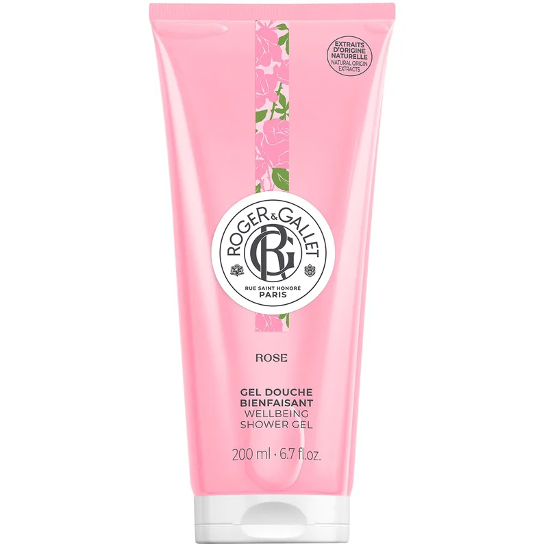 Roger & Gallet Rose Wellbeing Shower Gel Αναζωογονητικό Αφρόλουτρο με Ιταλικό Μανταρίνι, Τριαντάφυλλο Δαμασκού & Musk 200ml