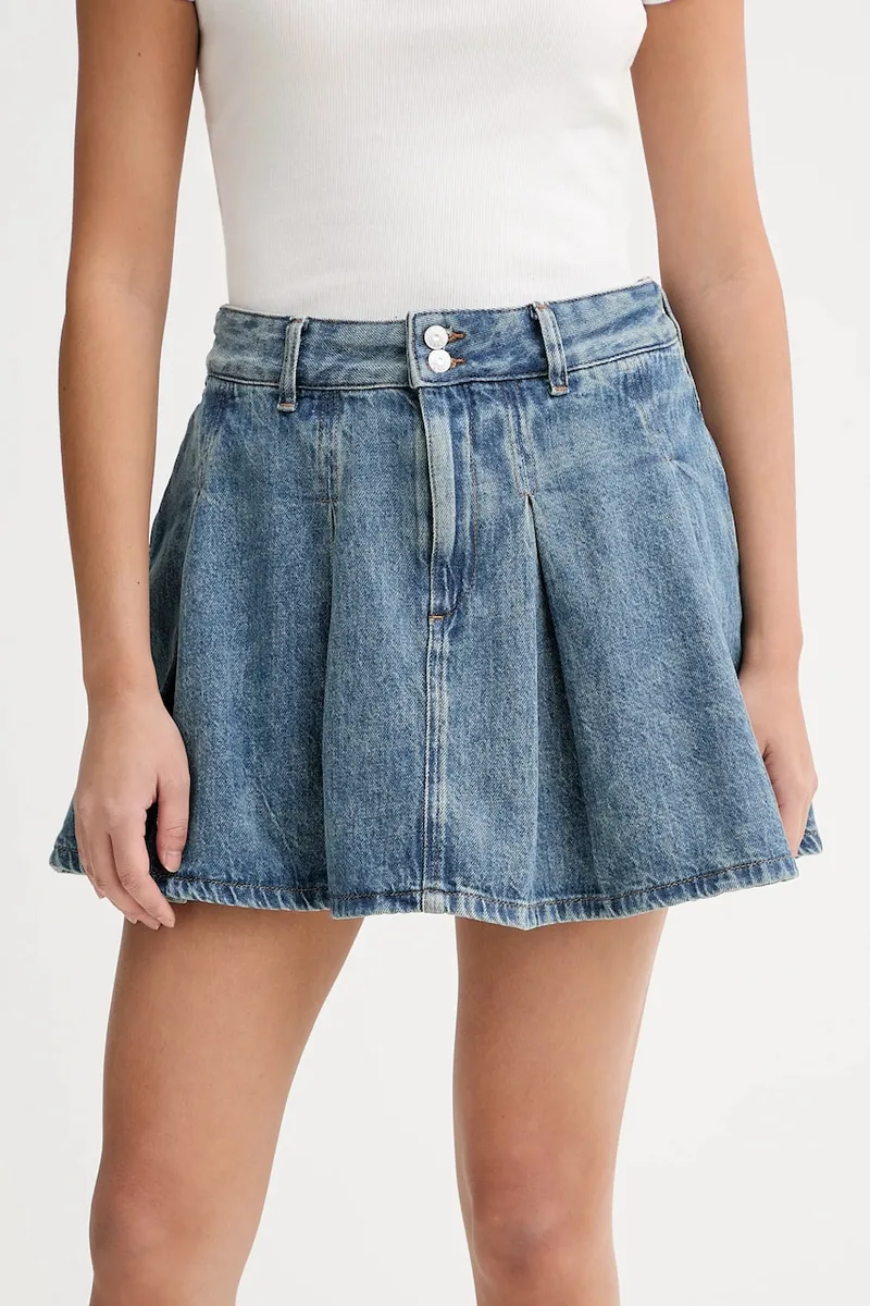 Tommy Jeans Βαμβακερή φούστα Tommy Jeans