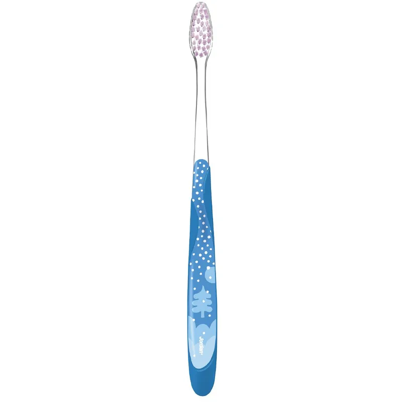 Jordan Individual Reach Small Precision Head Medium Toothbrush Μέτρια Οδοντόβουρτσα με Εργονομική Λαβή για Βαθύ Καθαρισμό 1 Τεμάχιο - Μπλέ