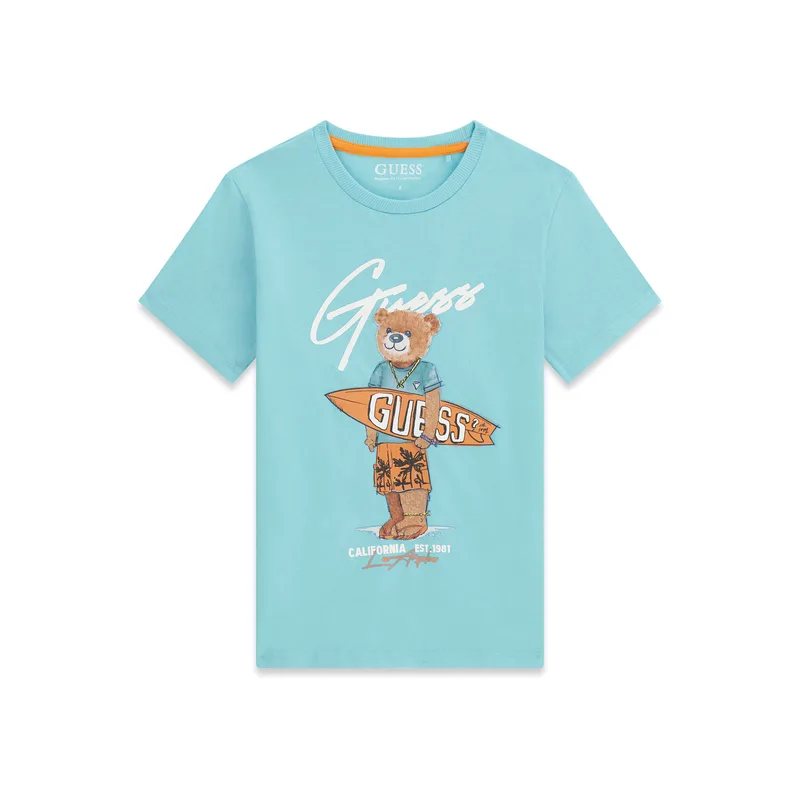 Guess T-Shirt L6GI09 K8HM4 Μπλε Regular Fit