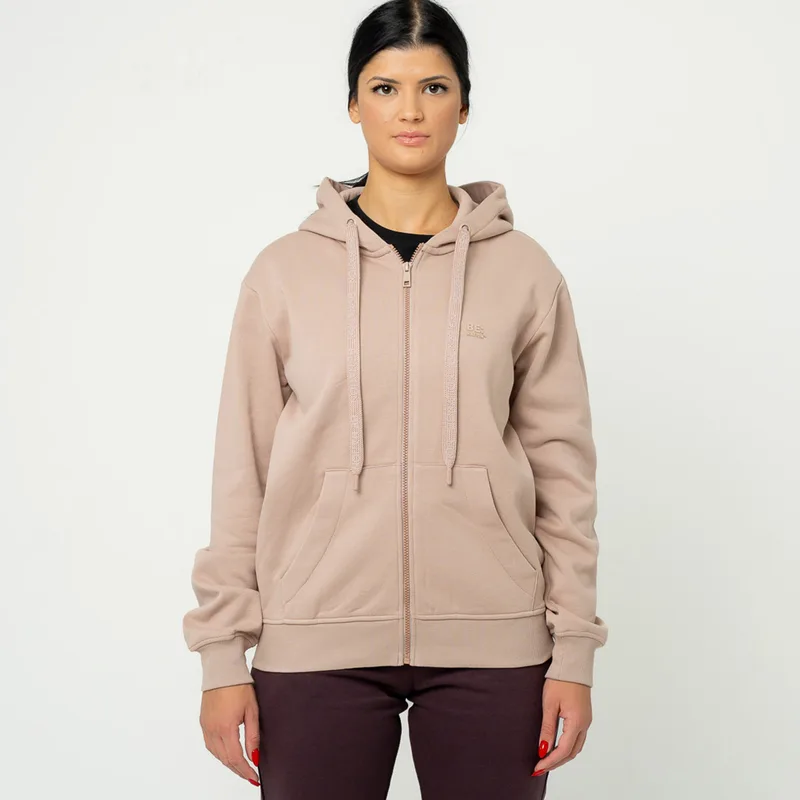 Be Nation W Essentials Zipper Hoodie (07102501-NUDE-8H)