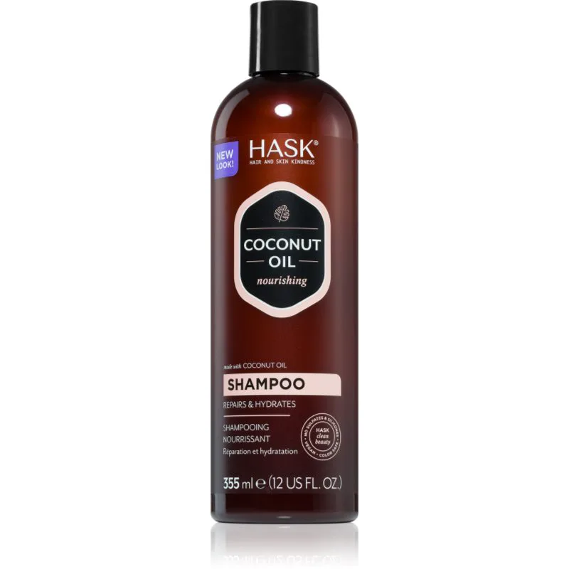 HASK Monoi Coconut Oil περιποιητικό σαμπουάν Για λάμψη και απαλότητα μαλλιών 355 ml
