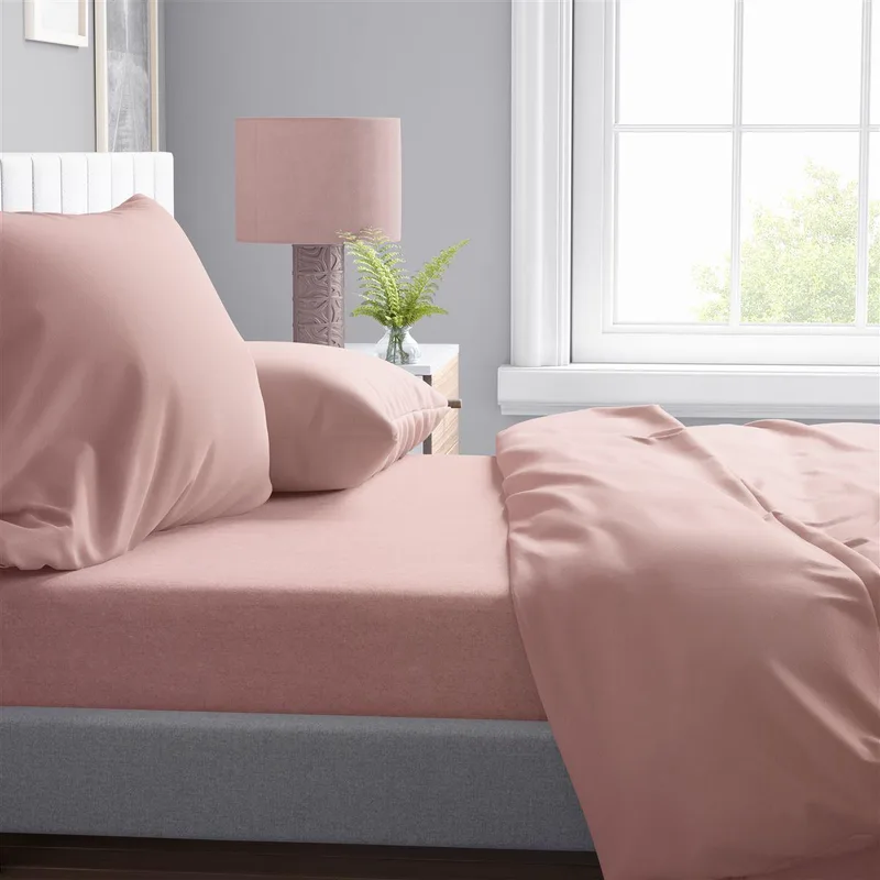 Σεντόνια Σετ 4 τεμ Solid 503 240X270 Dusty Rose 100% Cotton
