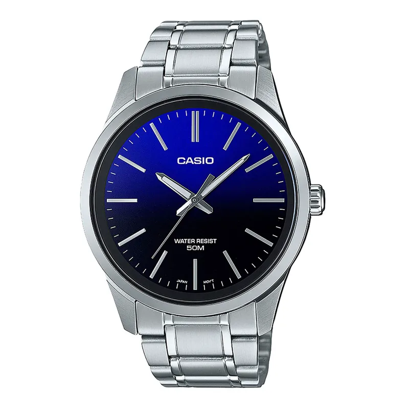CASIO Collection Silver Stainless Steel Bracelet MTP-E180D-2AVEF