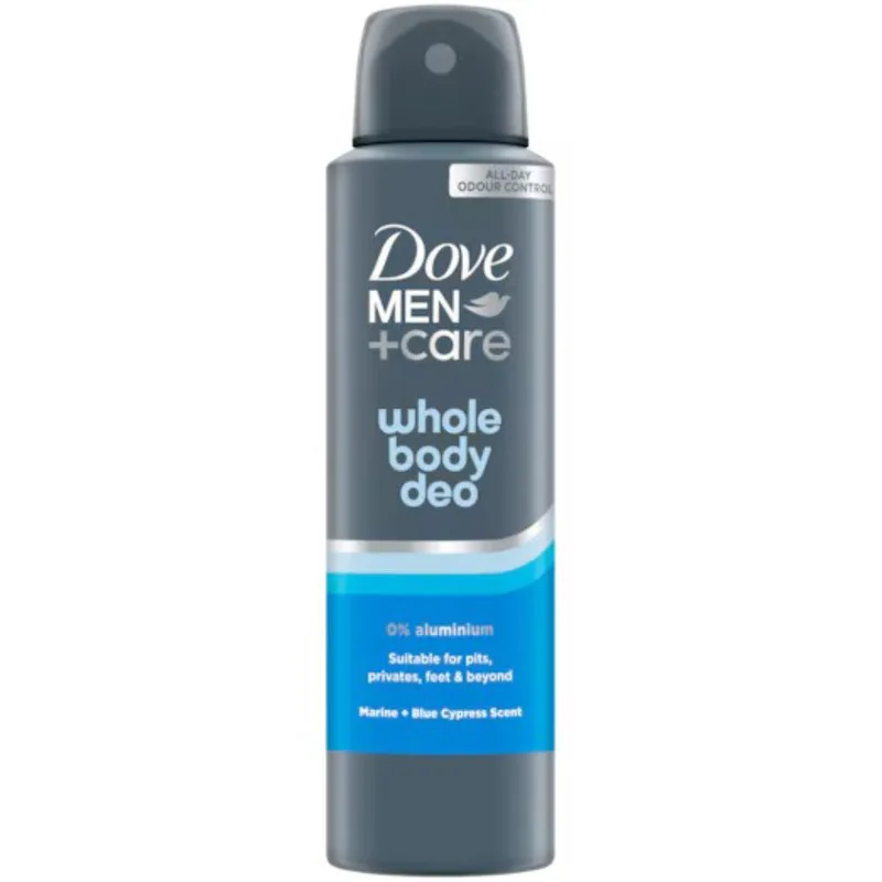 Dove Men Care Marine & Blue Cypress Scent Whole Body Deo Spray Αποσμητικό Σπρέι για Όλο το Σώμα με Άρωμα Θάλασσας & Μπλε Κυπαρισσιού 150ml