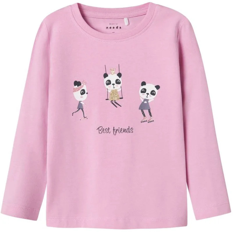 ΜΠΛΟΥΖΑ ΜΑΚΡΥΜΑΝΙΚΗ NAME IT NMFVIX PANDA 13224958 ΛΙΛΑ (104CM)(4 ΕΤΩΝ)