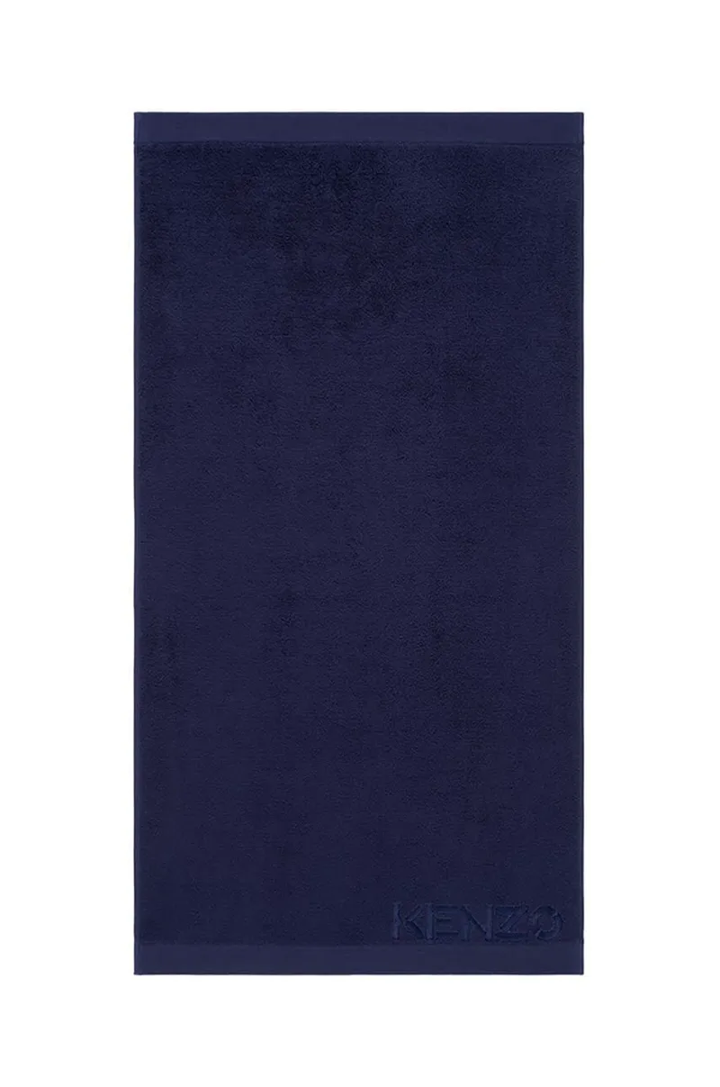 Μικρή βαμβακερή πετσέτα Kenzo Iconic Navy 55x100 cm