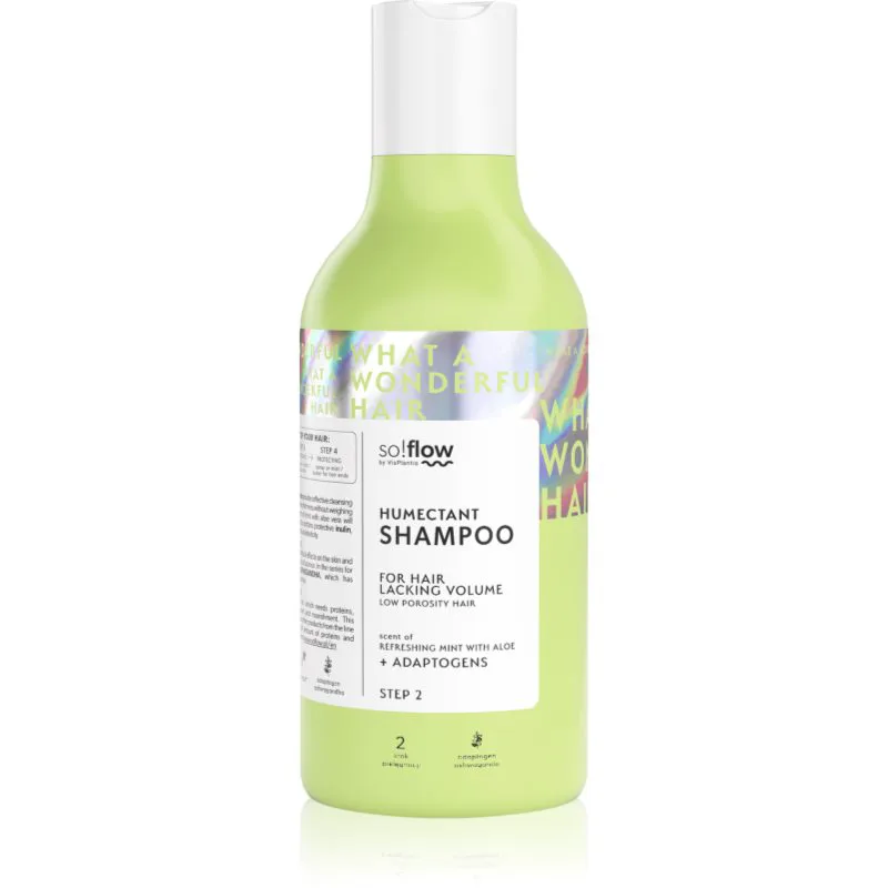 so!flow Low Porosity Hair Humectant Shampoo καθαριστικό σαμπουάν για μαλλιά χωρίς όγκο 400 ml