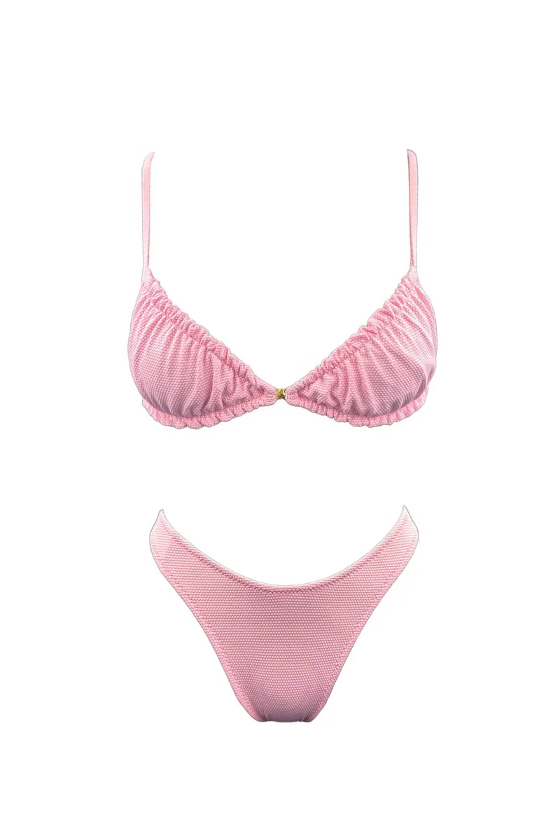 Emma Swimwear σετ γυναικείο μαγιό μπικίνι "Cotton Candy Bralette" - EMMA 989 Ροζ