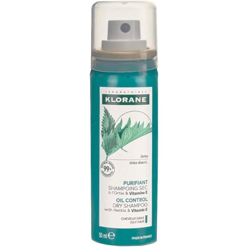 Klorane Nettle Dry Shampoo Oily Hair Travel Size Ξηρό Σαμπουάν με Τσουκνίδα για Λιπαρά Μαλλιά 50ml