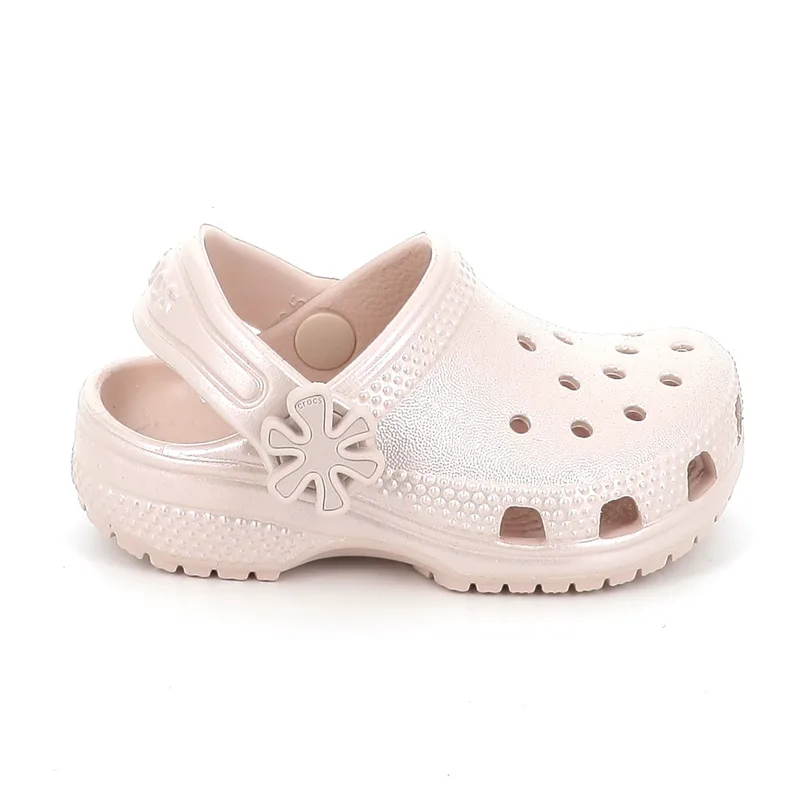 Παιδικό Σαμπό για Κορίτσι Crocs Classic Pearl Shine Clog T Ανατομικό Χρώματος Ροζ 212815-6UR