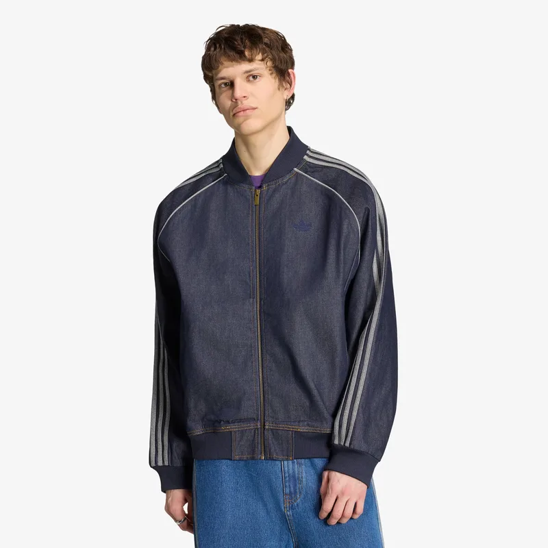 Μπουφάν adidas SST Adicolor Denim Tracktop Indigo Denim L