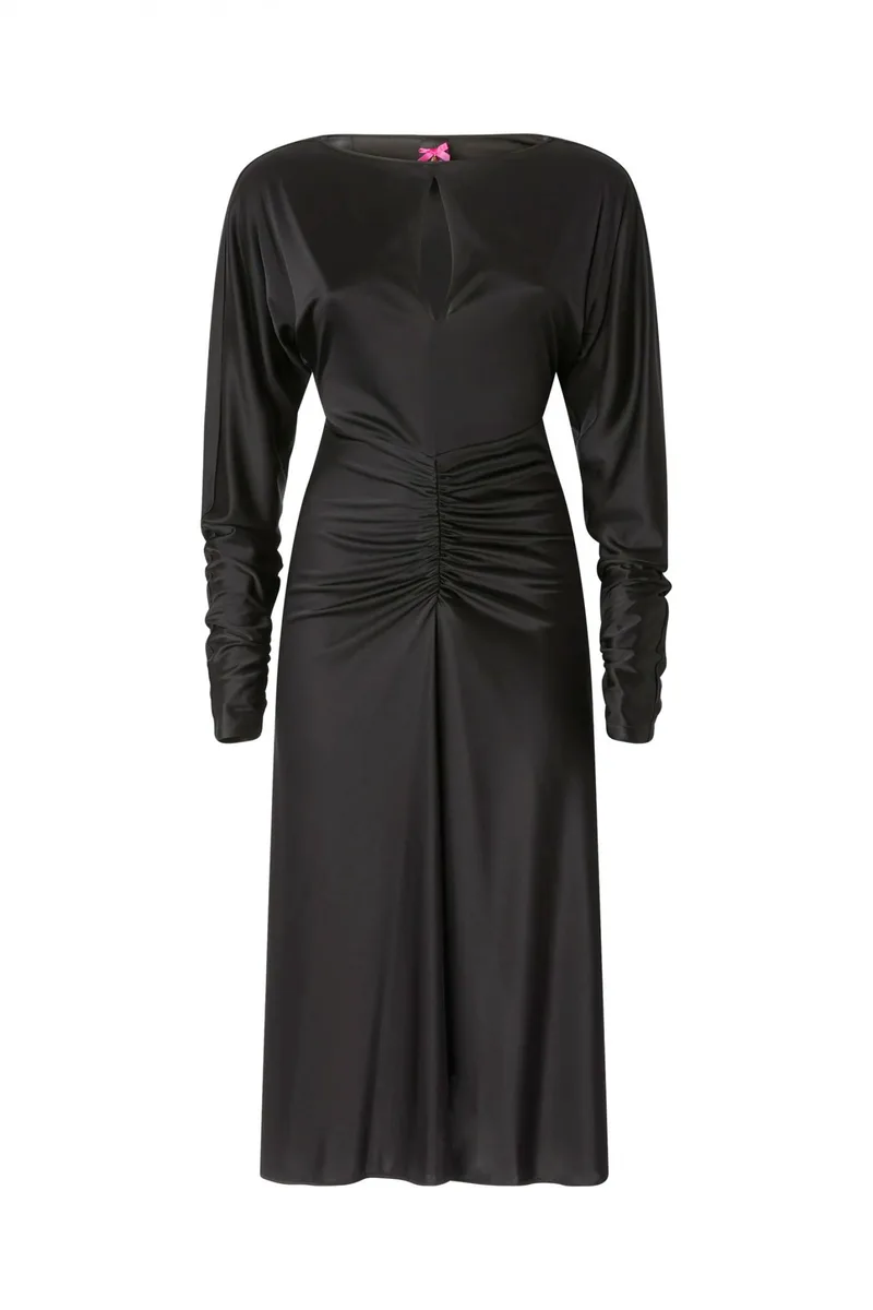 PINKO ΦΟΡΕΜΑ MIDI LYBRA DRESS ΜΑΥΡΟ