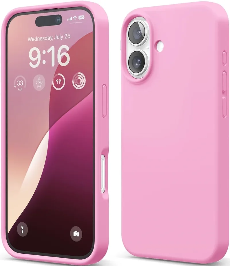 Θήκη Apple iPhone 16 - Elago Silicone Case Premium Σιλικόνης - Hot Ροζ (ES16SC61-HPK)