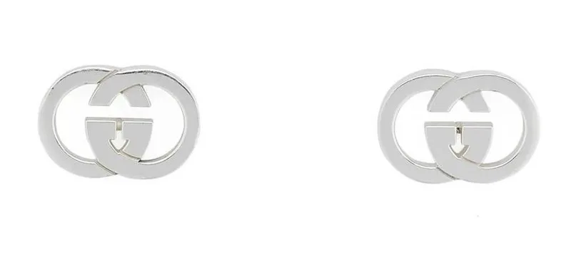 GUCCI "Interlocking G" Σκουλαρίκια από ασήμι 925 Silver YBD81495700100U