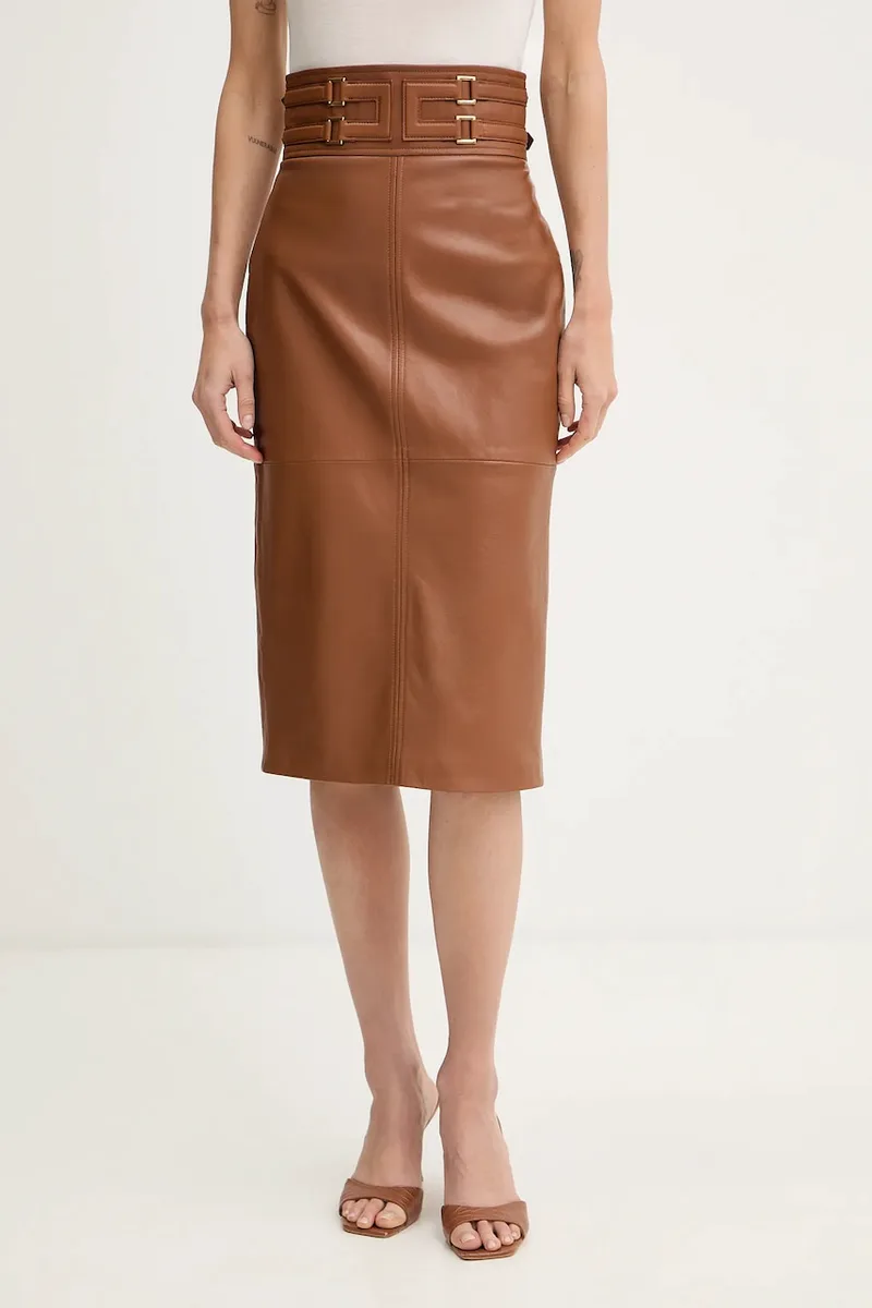 Elisabetta Franchi Δερμάτινη φούστα Elisabetta Franchi