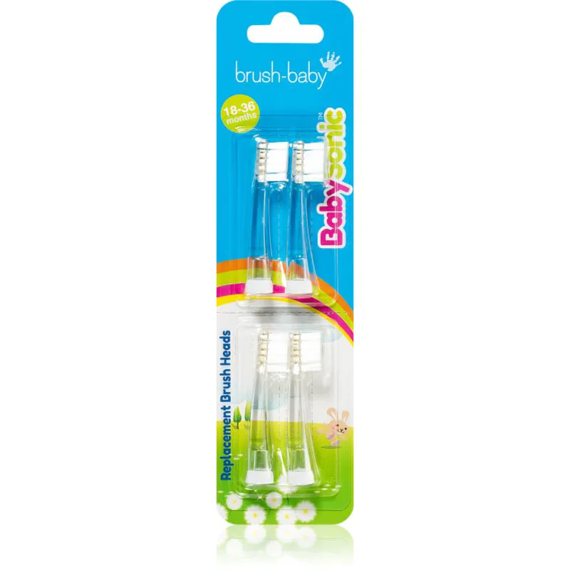 Brush Baby BabySonic ανταλλακτική κεφαλή για οδοντόβουρτσα για παιδιά 18 - 36 months 4 τμχ