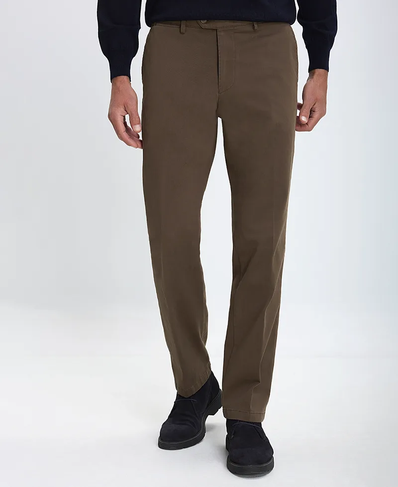 Kaiserhoff Ανδρικό Παντελόνι Chinos Modern Fit σε Καφέ